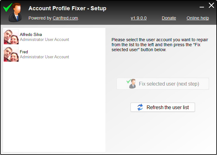 Account Profile Fixer - Setup