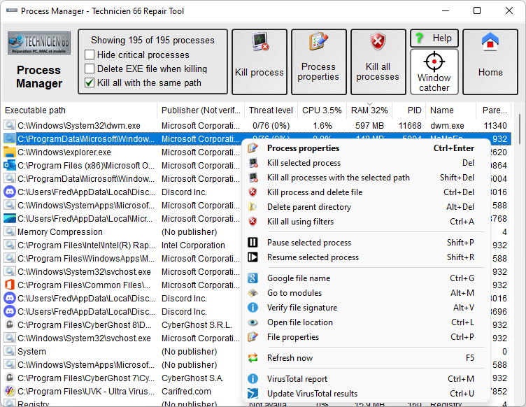 Process manager