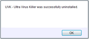 UVk successfully uninstalled