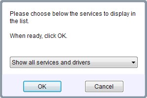 Services display settings