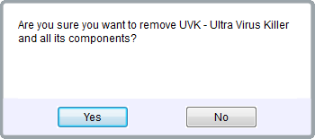 UVK uninstall confirmation