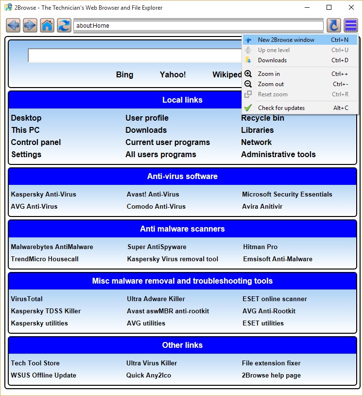 2Browse GUI