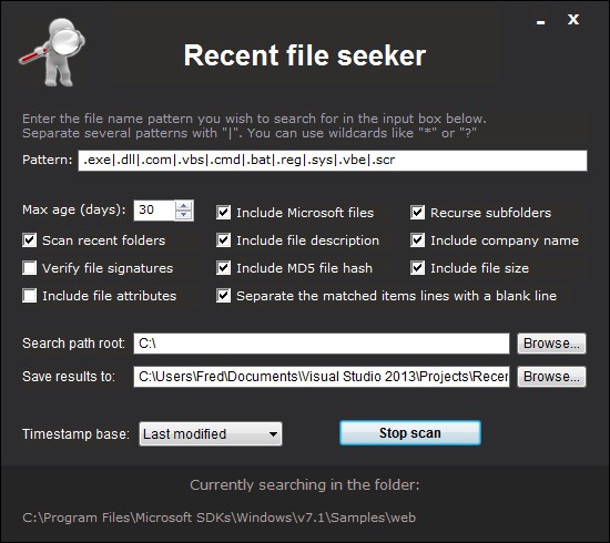 Recent file seeker Windows 11 download