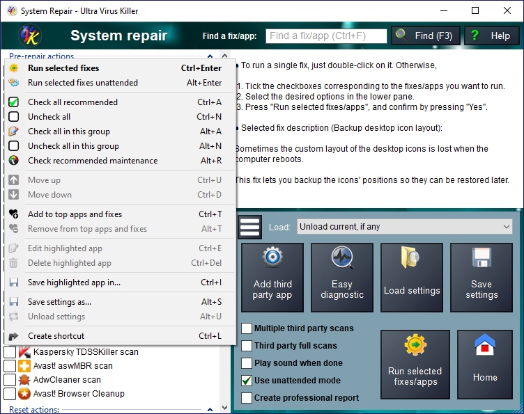 UVK - Ultra Virus Killer System repair